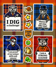 PAWSITIVE VIBES Woodland Animal Sticker Pack - 108 Cute Stickers with Positive Messages to Encourage Confidence, Kindness & Positivity!