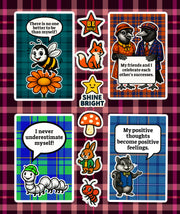 PAWSITIVE VIBES Woodland Animal Sticker Pack - 108 Cute Stickers with Positive Messages to Encourage Confidence, Kindness & Positivity!